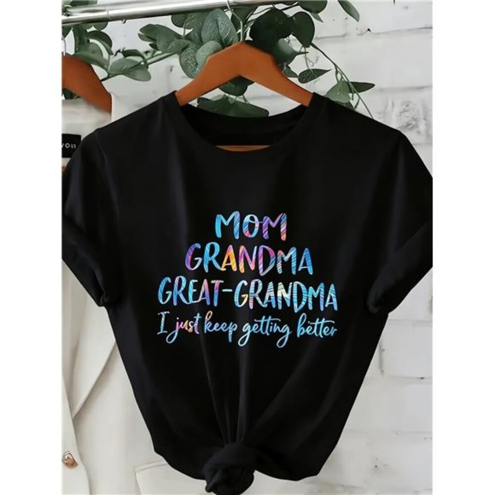 Plus Size - Plus-Size T-Shirt - Women'S Fun Printed T-Shirt - Casual Mom Shirt